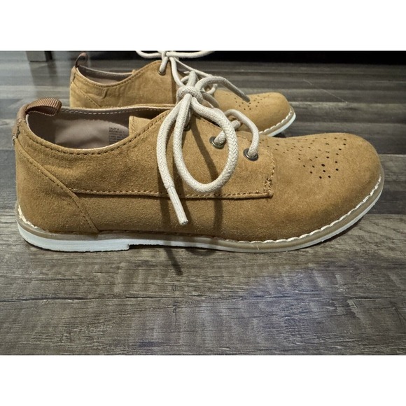 Crazy‎ 8 Boys Dress Shoes Size 1 Brown Toddler Kids Faux Leather - Picture 2 of 11